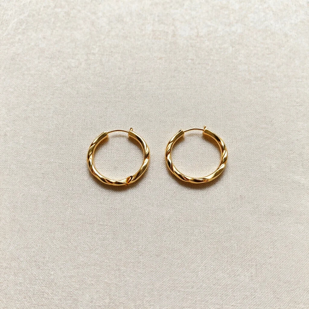 Solstice Twisted Huggie Hoops