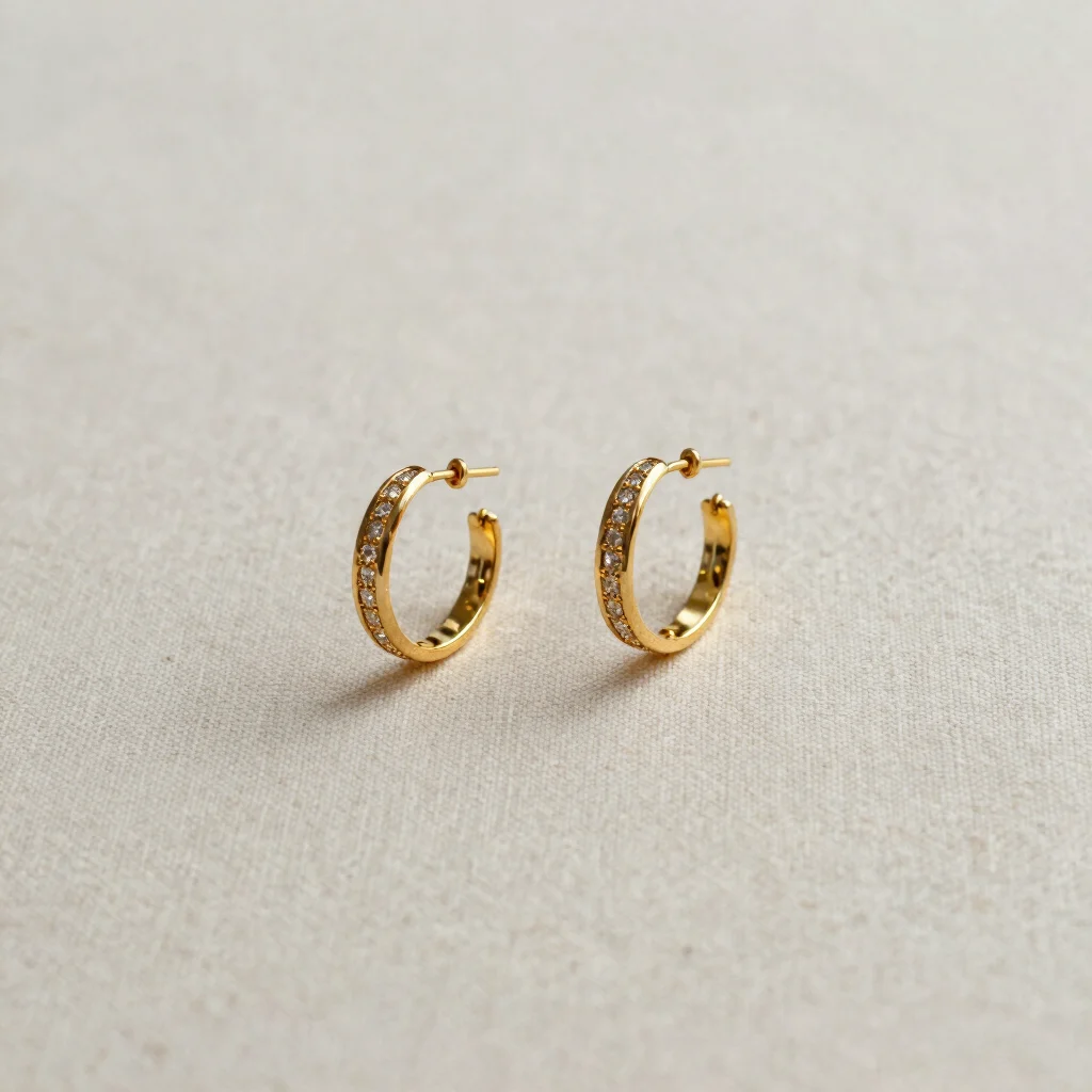 Eclipse Pavé Huggie Earrings